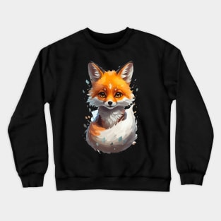 Cute Kawaii Adorable Fox Animal Illustration Crewneck Sweatshirt